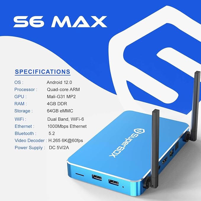 New SuperBox S6 MAX Smart Media Player